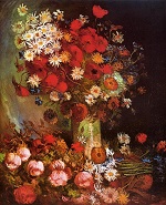 Still Life with Meadow Flowers and Roses